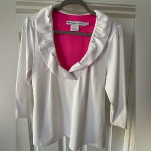 Gretchen Scott Ruffneck Blouse